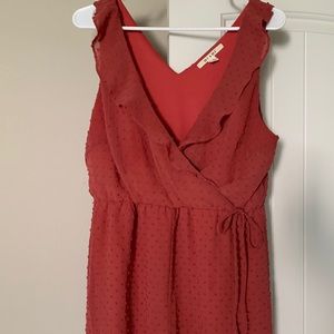 Miami Burnt Coral Dot Romper